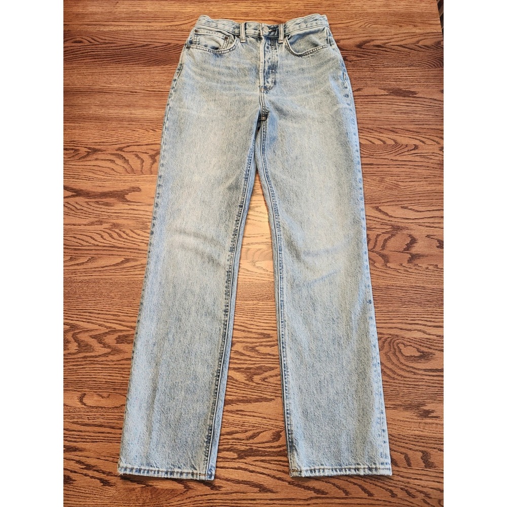 Denim Forum Joni High Rise Loose Jeans Womens 27 Button Fly Aritzia Organic